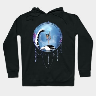 Dancing in the moonlight on the piano Hoodie